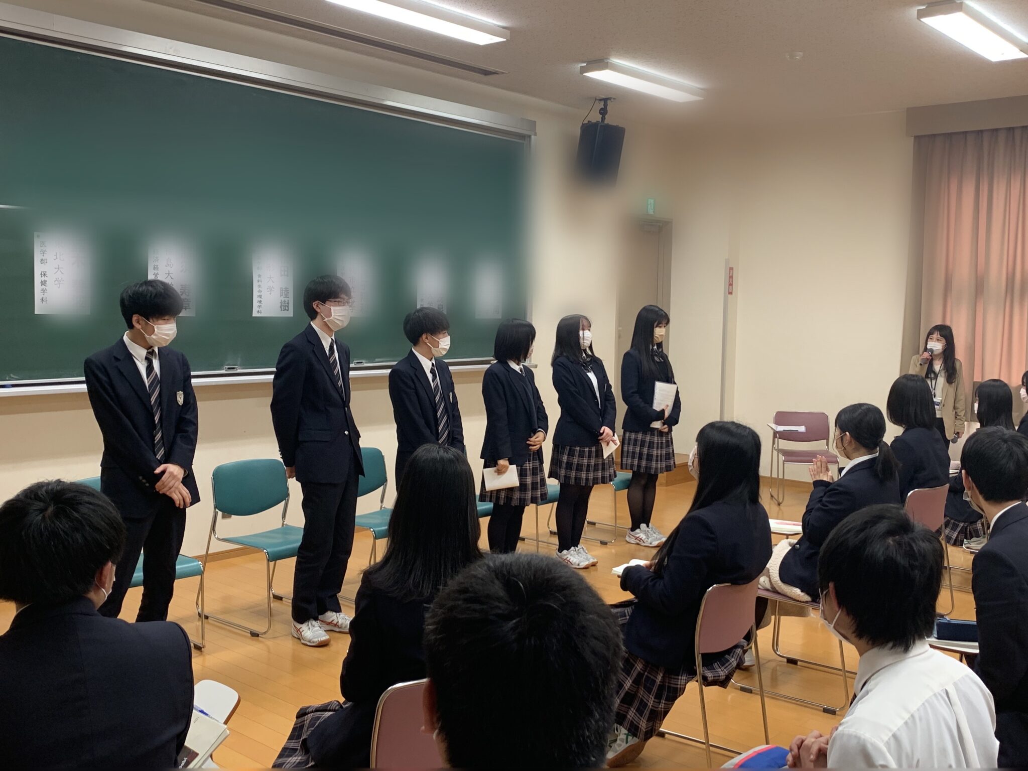 特進科合格体験報告会が開催されました 学校法人富澤学園 東北文教大学山形城北高等学校